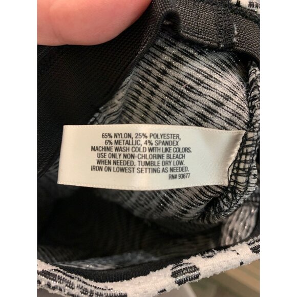 I Love Ronson Skirt Animal Print Y2K Pencil Business Casual Black White Sz Small - Picture 5 of 5